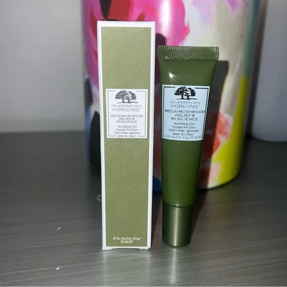 NIB Origins Mega-Mushroom Relief and Resilience Soothing Gel Cream for Eyes - Picture 1 of 5